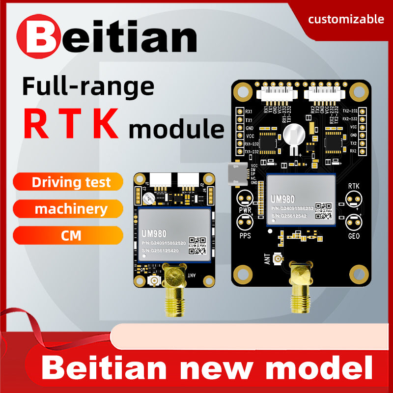 Beitian module RTK high-precision Beidou GPS differential four-star full-frequency GNSS board Beitian module RTK high-precision Beidou GPS differential four-star full-frequency GNSS board